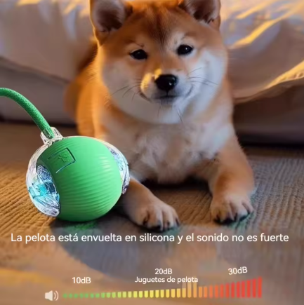 Pelota Inteligente Eléctrica para Perros — Rebote Automático + Luz LED | Peluditos™